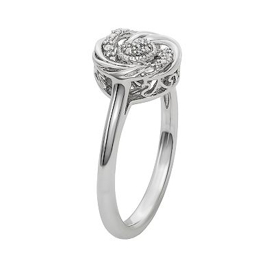 Simply Vera Vera Wang Diamond Accent Sterling Silver Swirl Ring