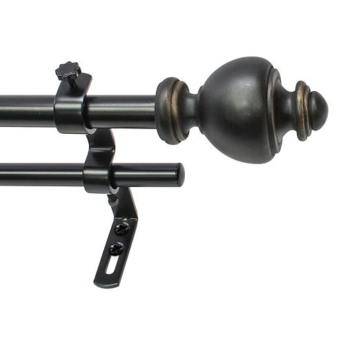 Decopolitan Urn Adjustable Double Curtain Rod