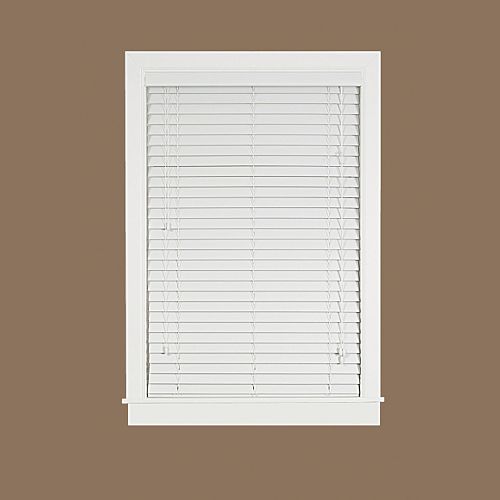 Madera Falsa Room Darkening 2” Slat Faux-Wood Plantation Blinds