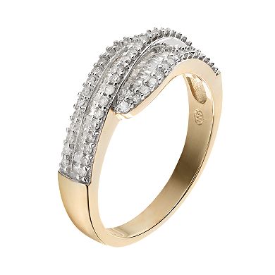 3/8 Carat T.W. Diamond 10k Gold Bypass Ring