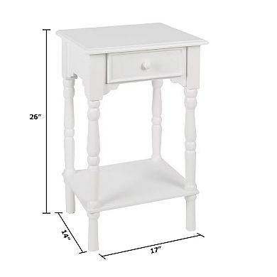 Decor Therapy Simplify One Drawer End Table