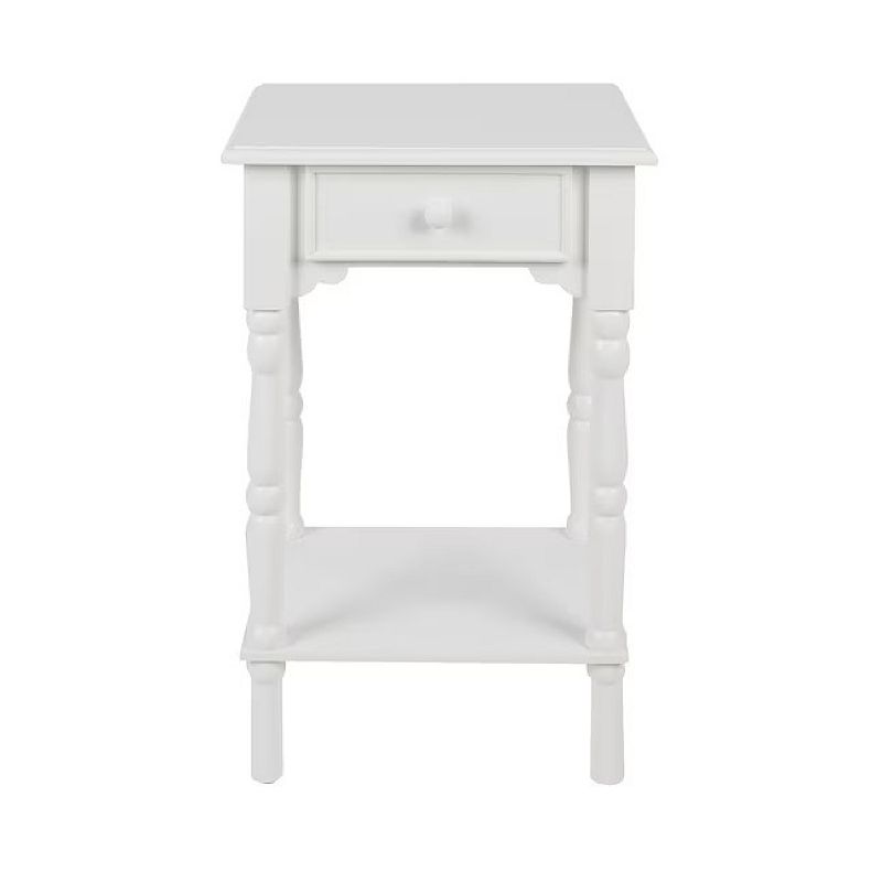 Decor Therapy Simplify End Table, White