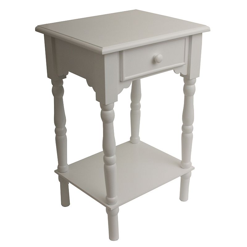 Decor Therapy Simplify End Table, White