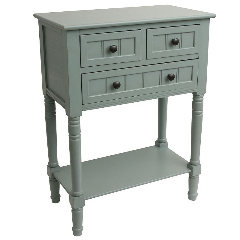 99842471 Decor Therapy Westerman 3 Drawer Console, Blue sku 99842471