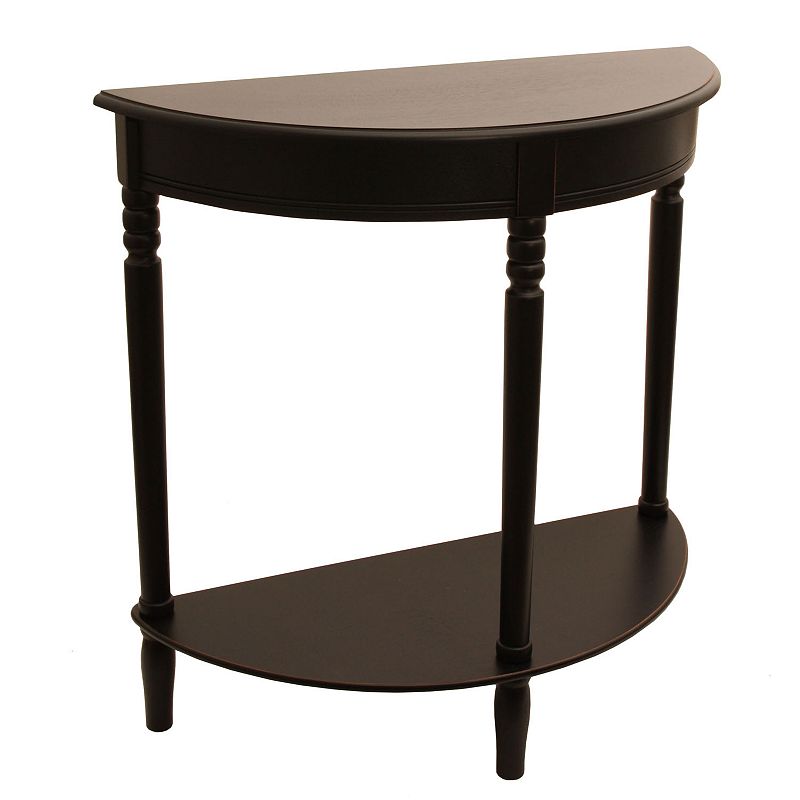 99842834 Decor Therapy Simplify Half Round Accent Table, Bl sku 99842834