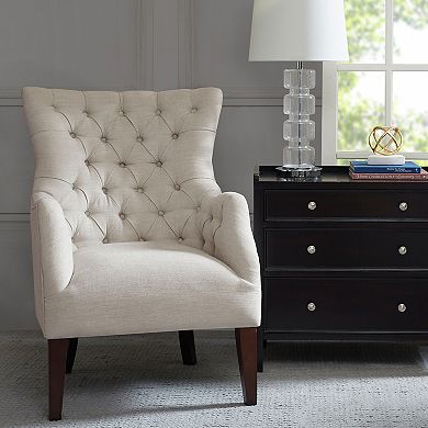 Madison Park Isa Button Tufted Wing Back Chair