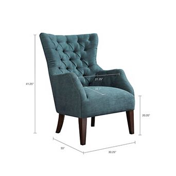 Madison Park Isa Button Tufted Wing Back Accent Chair