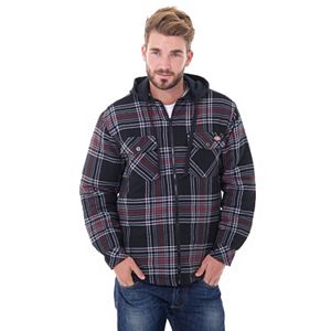Men's Dickies Plaid Flannel Hooded Shirt
