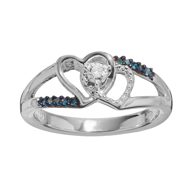 Promise Ring Diamond Accent Sterling Silver