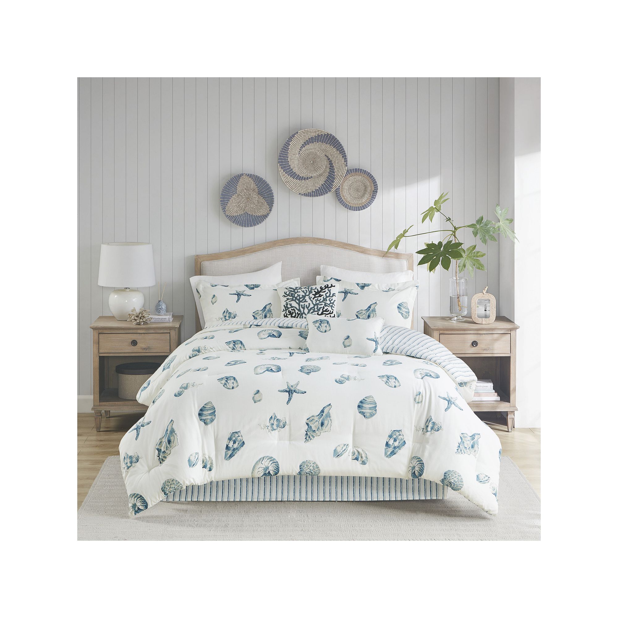 Harbor House Beach House Comforter Set with Bedskirt, Blue