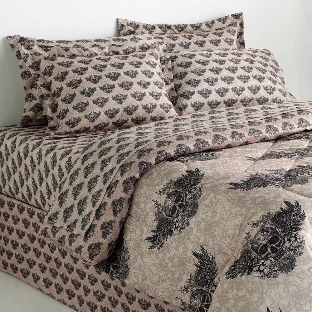 Veratex Winged Skull Reversible Comforter Set