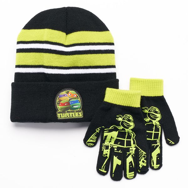Nickelodeon Boys Teenage Ninja Mutant Turtles Hat Scarf Gloves Set 