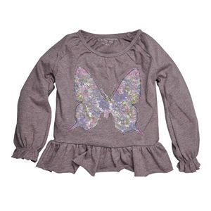 Baby Girl Burt's Bees Baby Organic Floral Butterfly Peasant Top