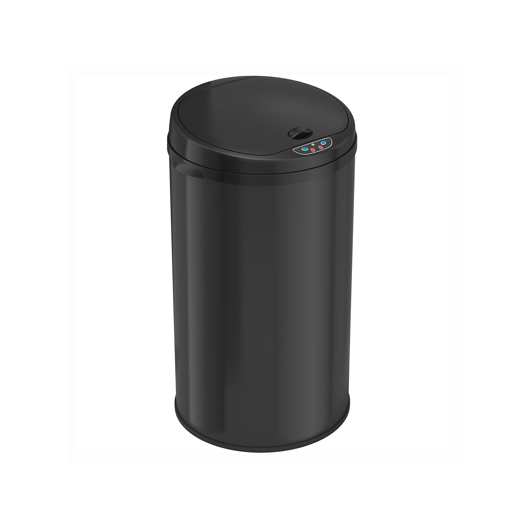 iTouchless 8-Gallon Round Sensor Trash Can, Black