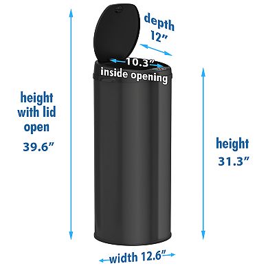 iTouchless 13-Gallon Round Sensor Trash Can