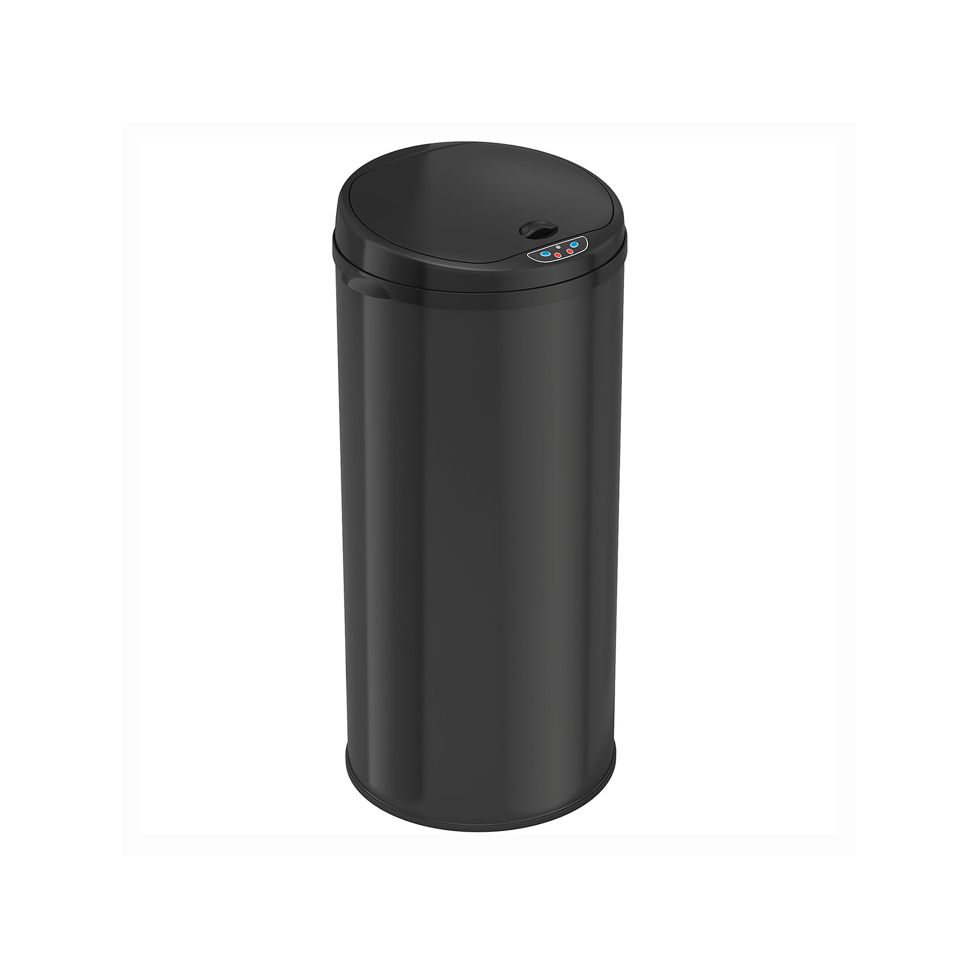iTouchless 13-Gallon Round Sensor Trash Can, Black