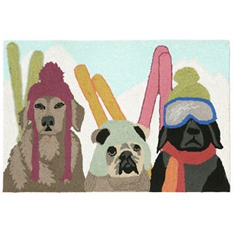 Liora Manne Frontporch Ski Patrol Indoor Outdoor Rug