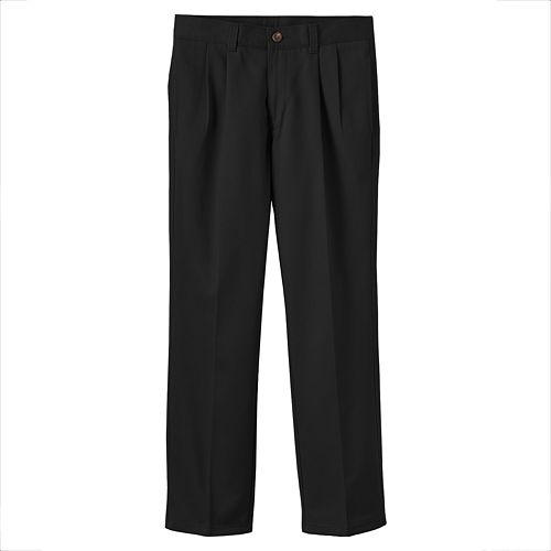 Boys 820 & Husky Chaps School Uniform Pleated Twill Pants