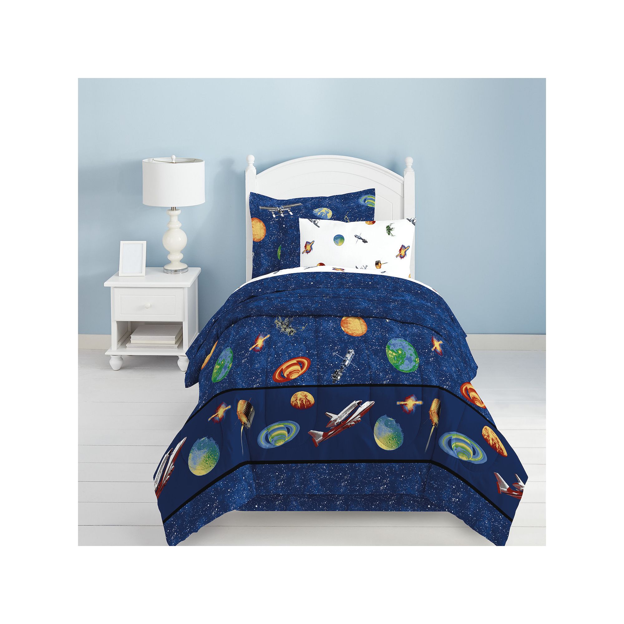 Dream Factory Outer Space Reversible Bed Set, Multicolor