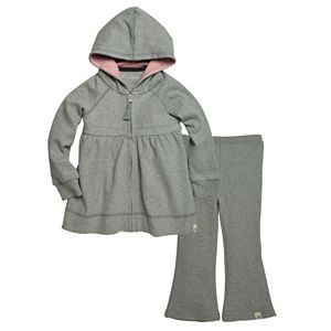 Baby Girl Burt's Bees Baby Organic Babydoll Knit Hoodie & Pants Set