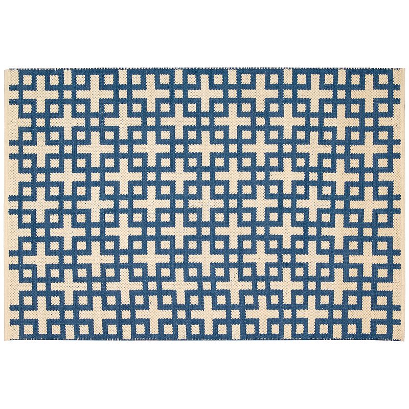 Nourison Barclay Butera Maze Lattice Rug, Blue, 3.5X5.5 Ft