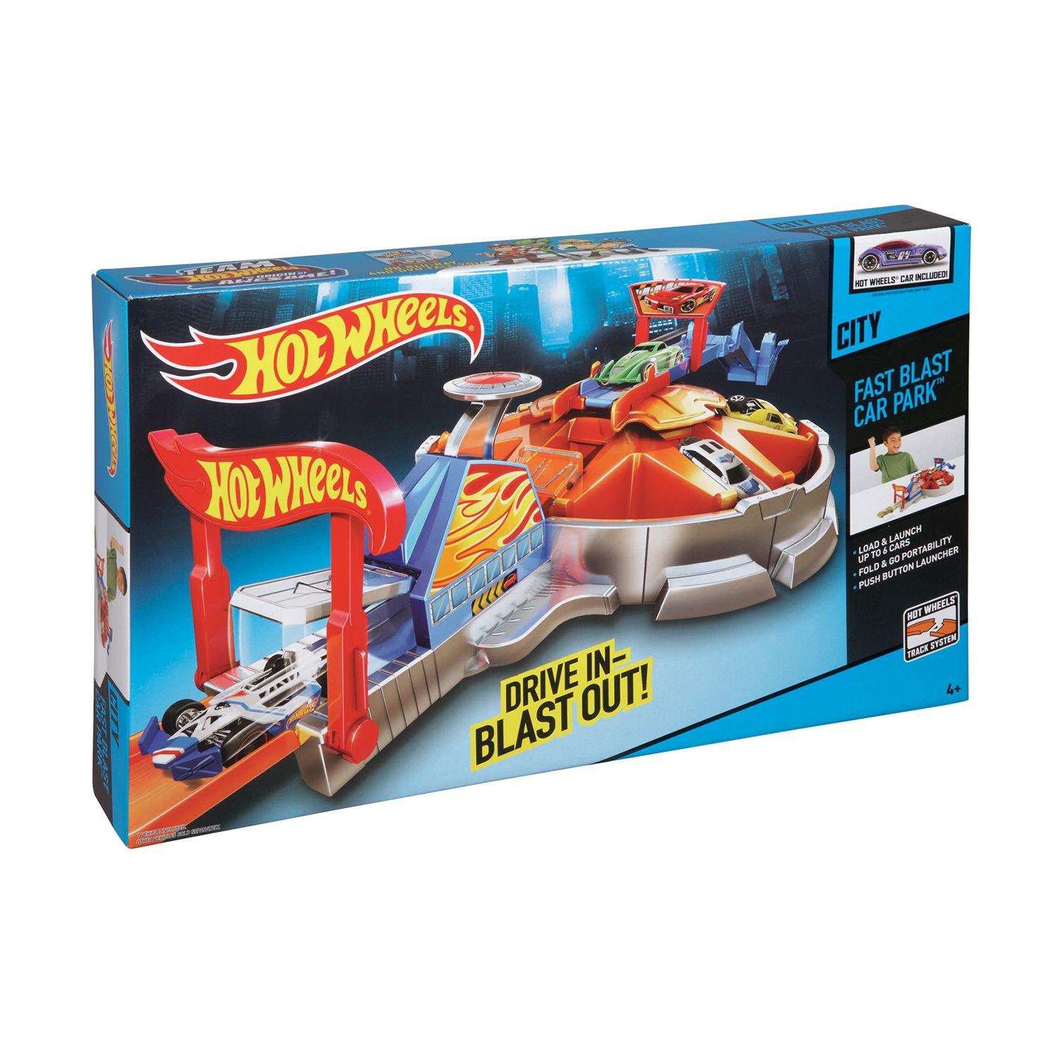 hot wheels fast blast car park