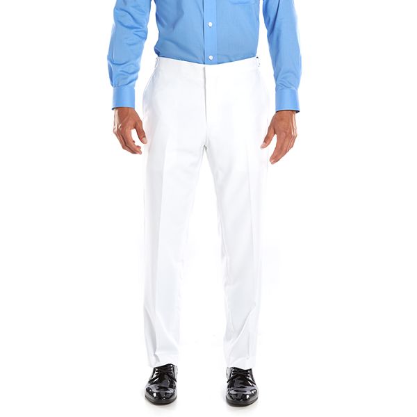 Men's Savile Row Slim-Fit White Tuxedo Pants