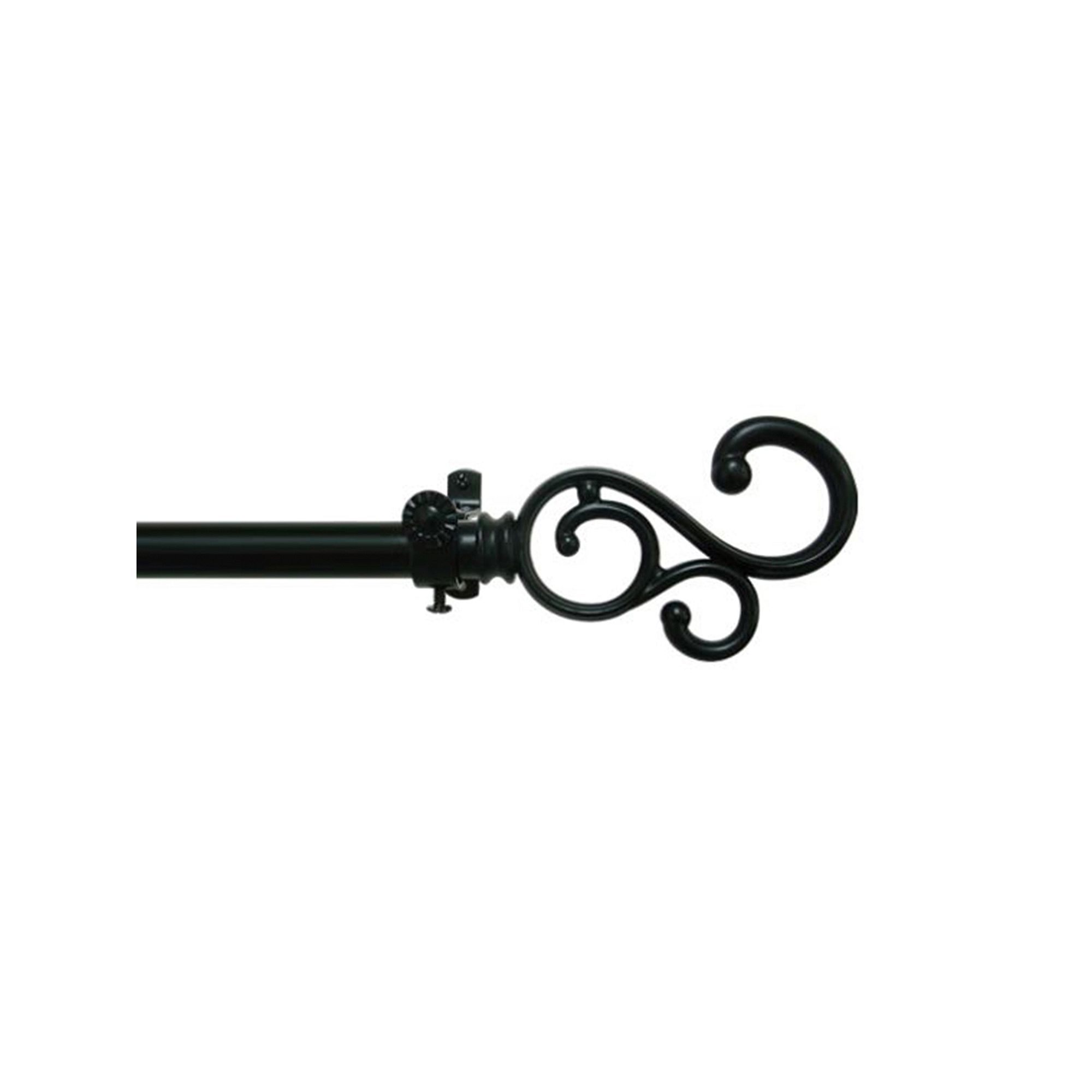 Buono II Medley Adjustable Curtain Rod, Black