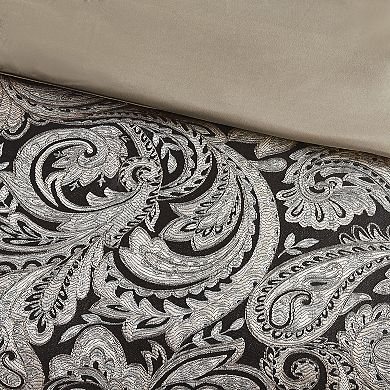 Madison Park Whitman 12-Piece Paisley Comforter Set with Cotton Bed Sheet Set