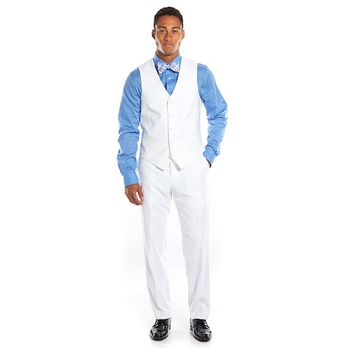 Savile Row SlimFit White Tuxedo Vest Men