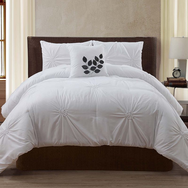 95075452 VCNY London 4-pc. Comforter Set, White, King sku 95075452