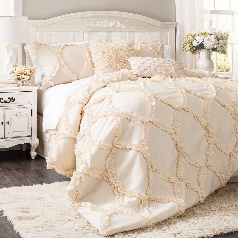 Lush Decor Avon Comforter Ruffled Bedding Set