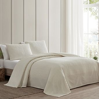 Beatrice Home Fashions Channel Chenille Bedspread or Sham