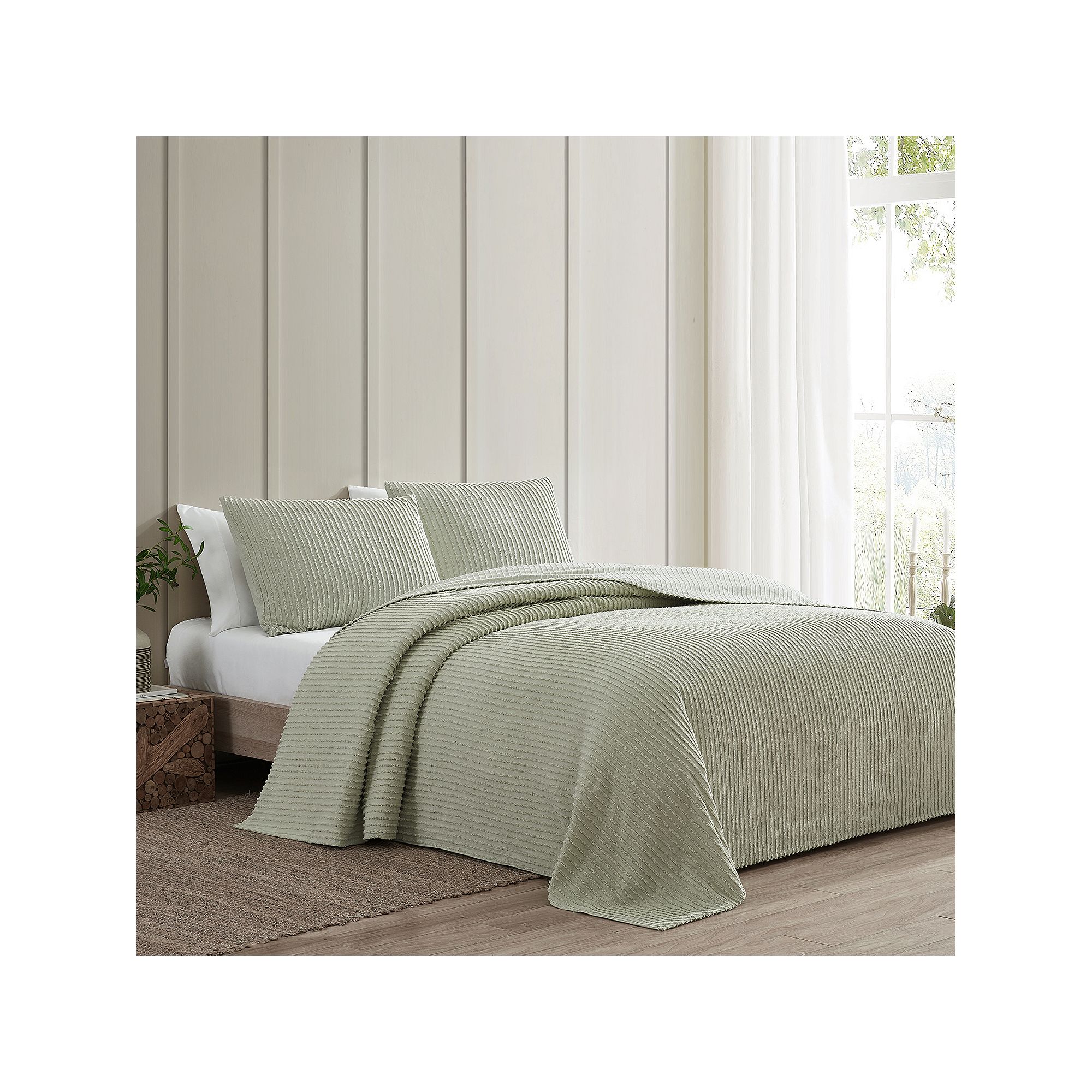 76121281 Beatrice Home Fashions Channel Chenille Bedspread  sku 76121281