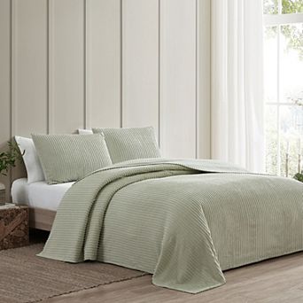 Beatrice Home Fashions Channel Chenille Bedspread or Sham
