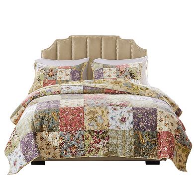 Greenland Home Fashions Blooming Prairie Quilt Set with Shams