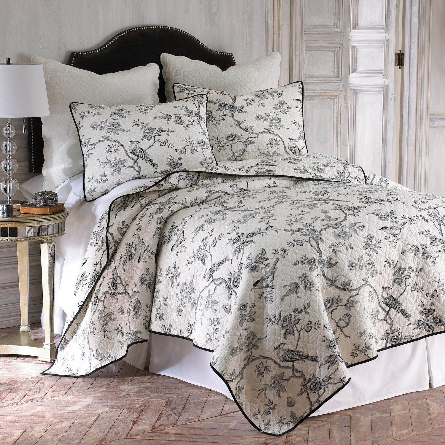 Levtex Home Black Toile Quilt Set
