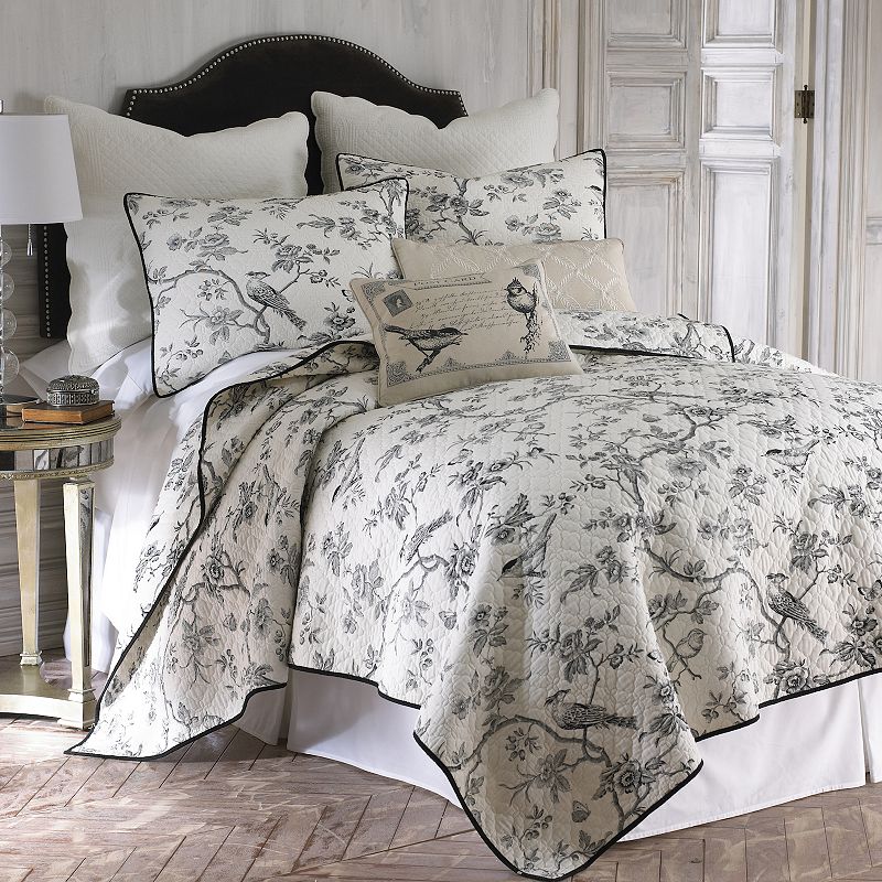 Levtex Home Black Toile Quilt Set, King