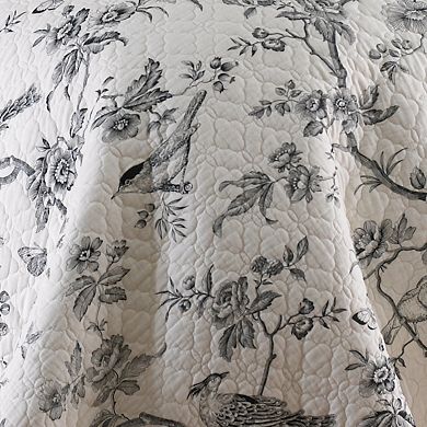 Black Toile Quilt Set