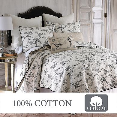 Black Toile Quilt Set