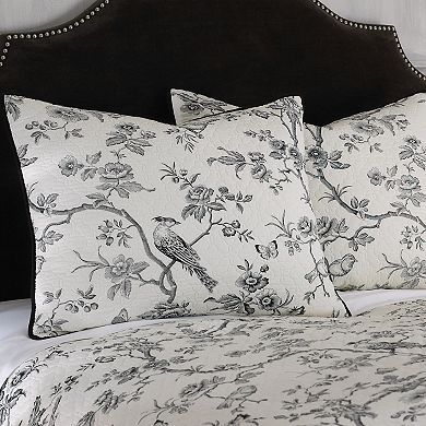 Black Toile Quilt Set