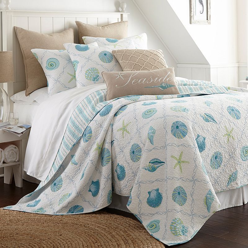 98539640 Levtex Home Marine Dream Reversible Quilt Set, Blu sku 98539640