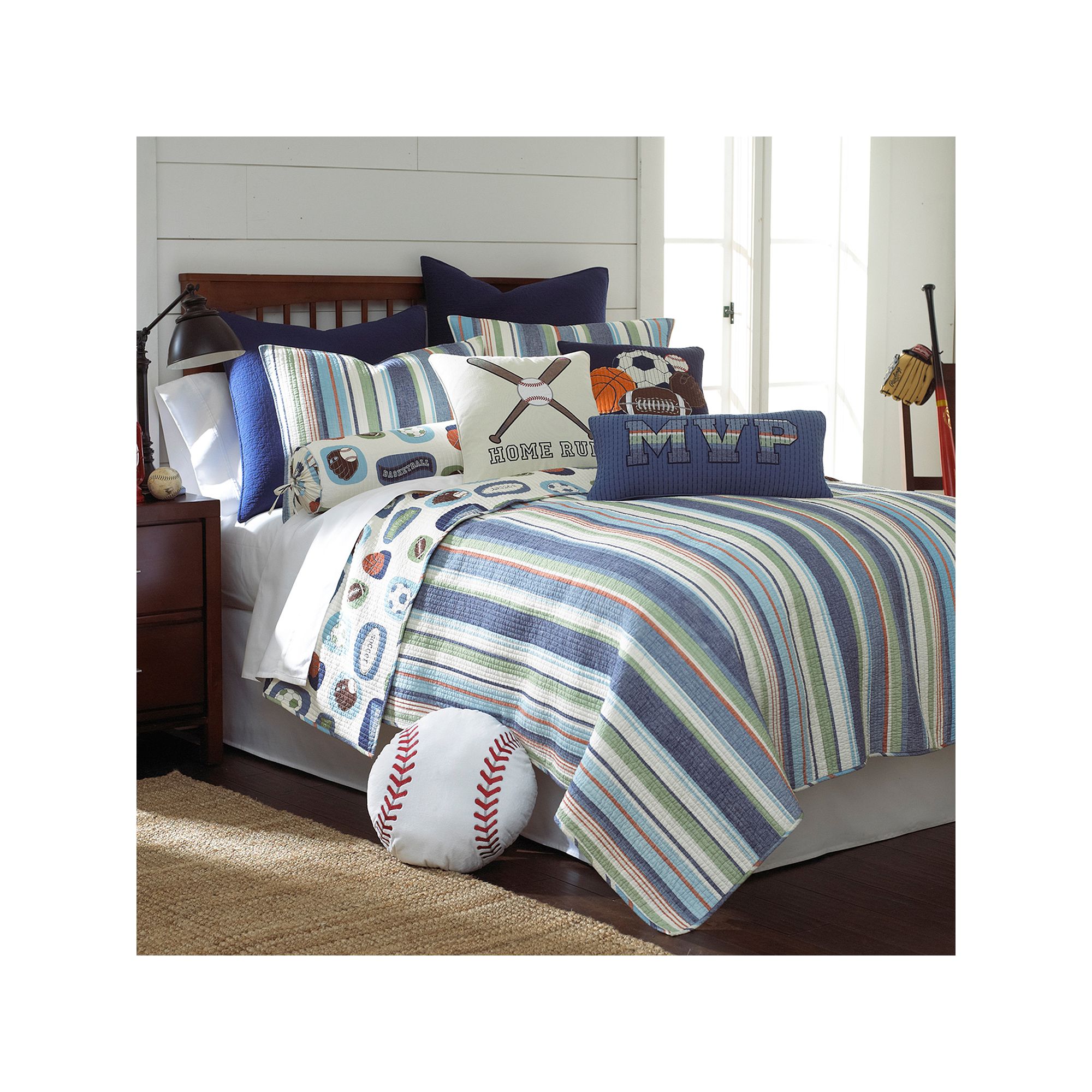 Levtex Home MVP Reversible Quilt Set, Blue