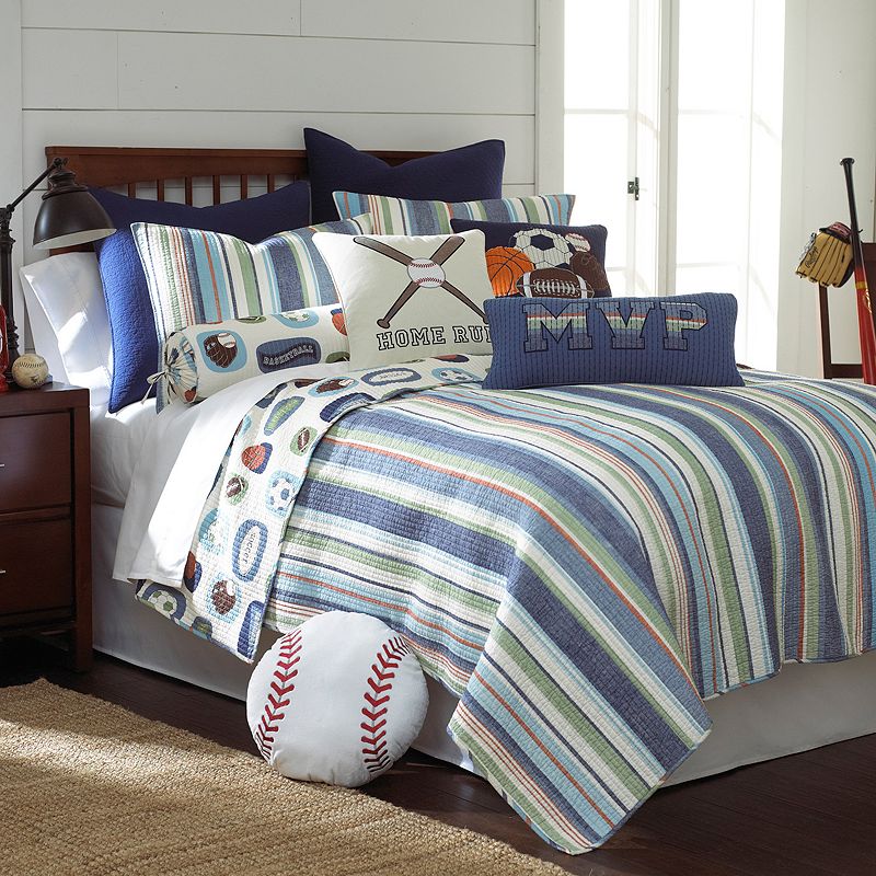 98549393 Levtex Home MVP Reversible Quilt Set, Blue, Full/Q sku 98549393