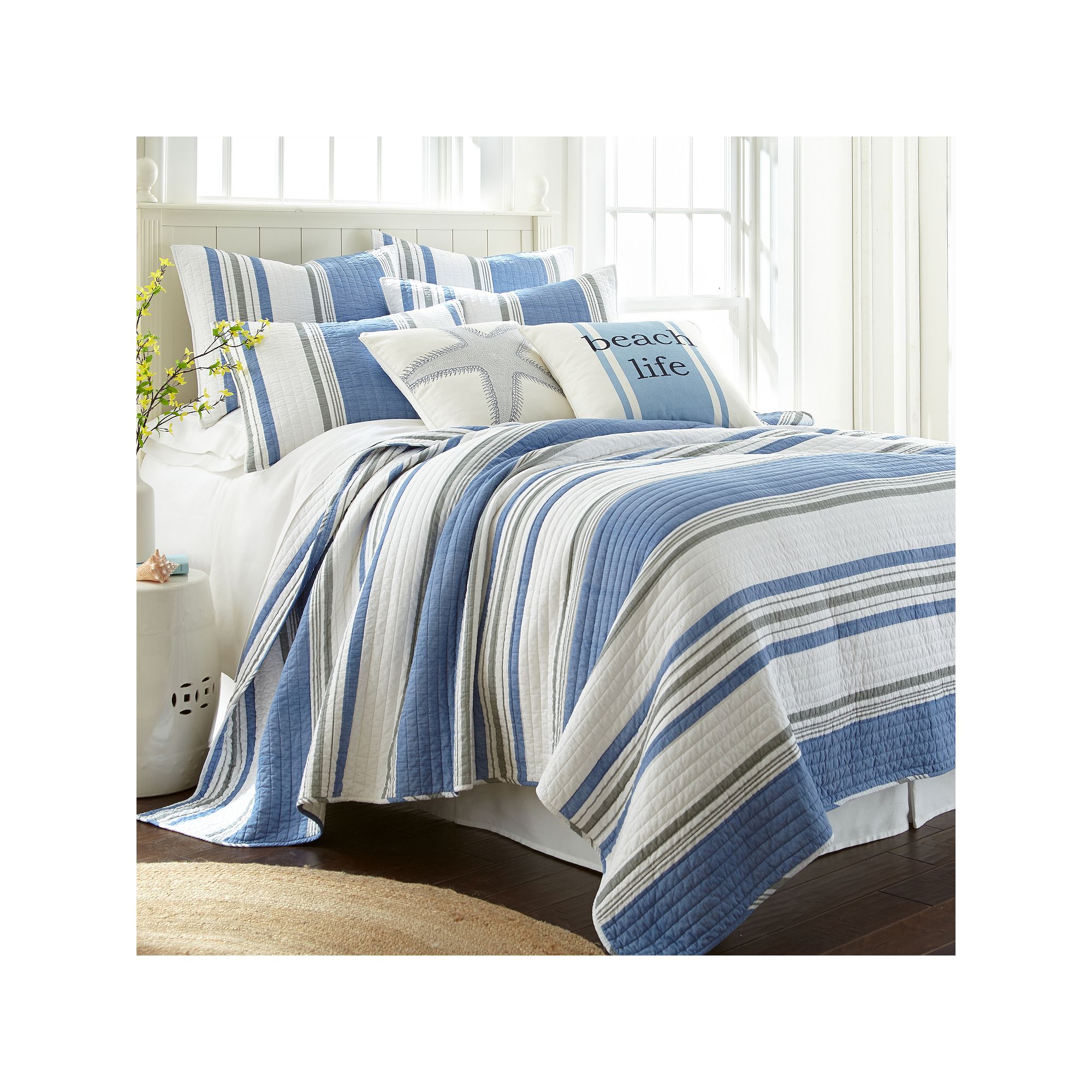 Levtex Home St. Bart Quilt Set, Blue