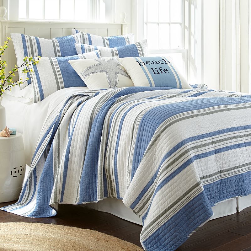 Levtex Home St. Bart Quilt Set, Blue, Twin