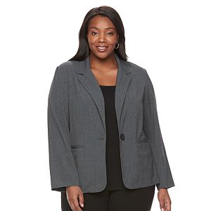 Plus Size Dana Buchman Solid Jacket
