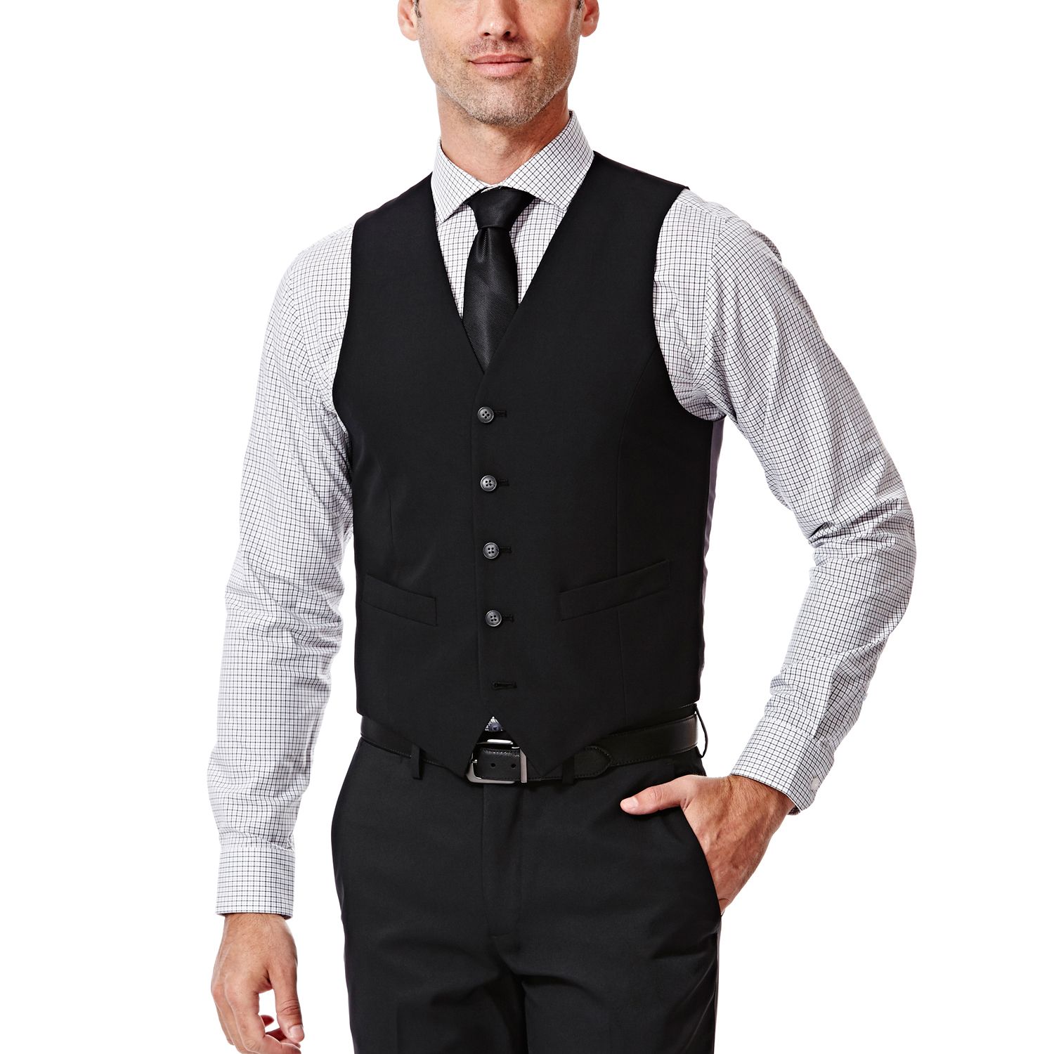 black suit vest