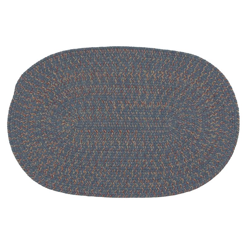 Colonial Mills Barrington Tweed Rug, Blue, 6X9FT OVAL