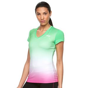 Women's FILA SPORT® Ombre Racer V-Neck Workout Tee